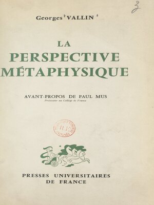 cover image of La perspective métaphysique